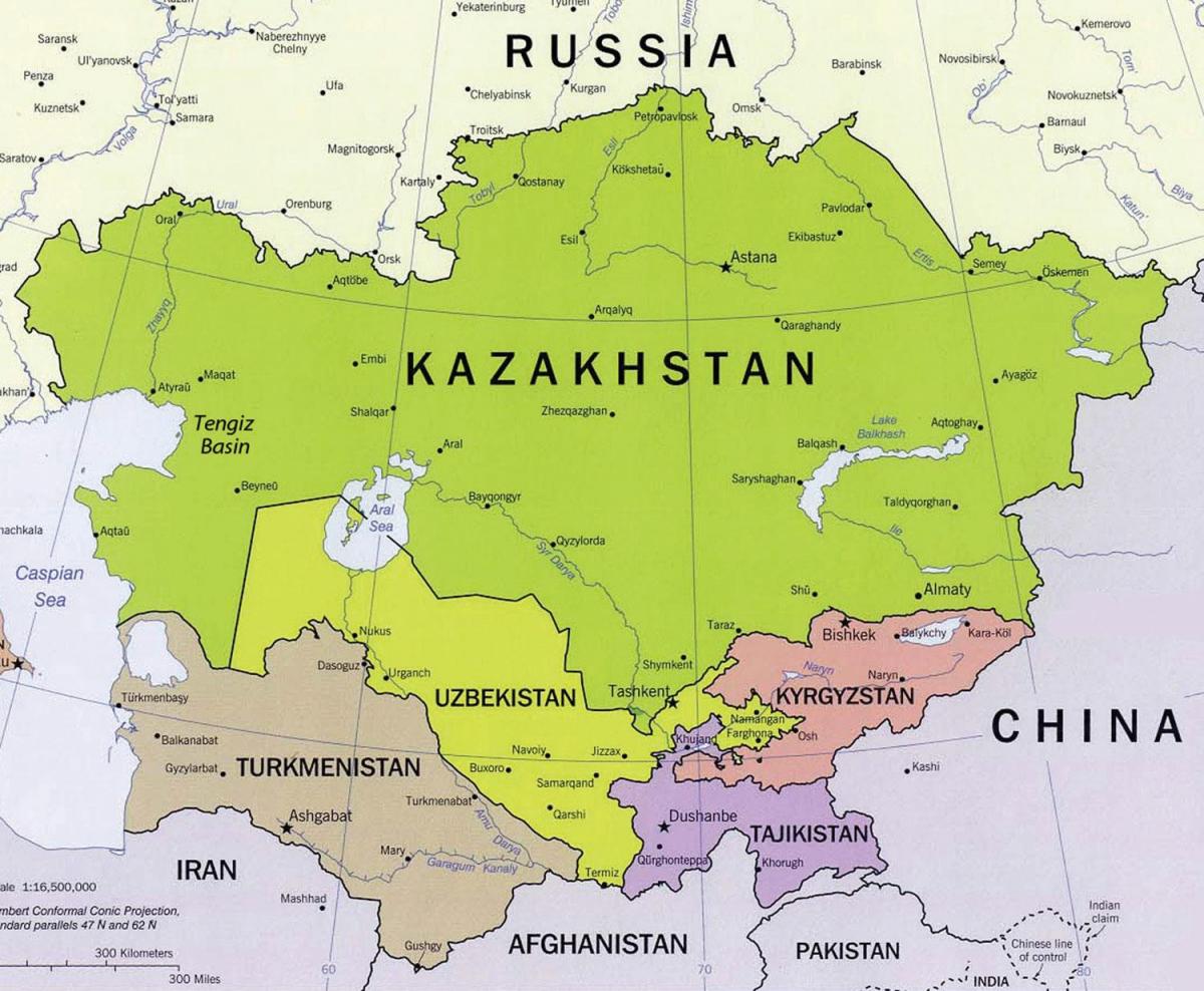 નકશો tengiz કઝાકિસ્તાન
