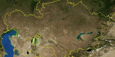 નકશો ભૌગોલિક કઝાકિસ્તાન